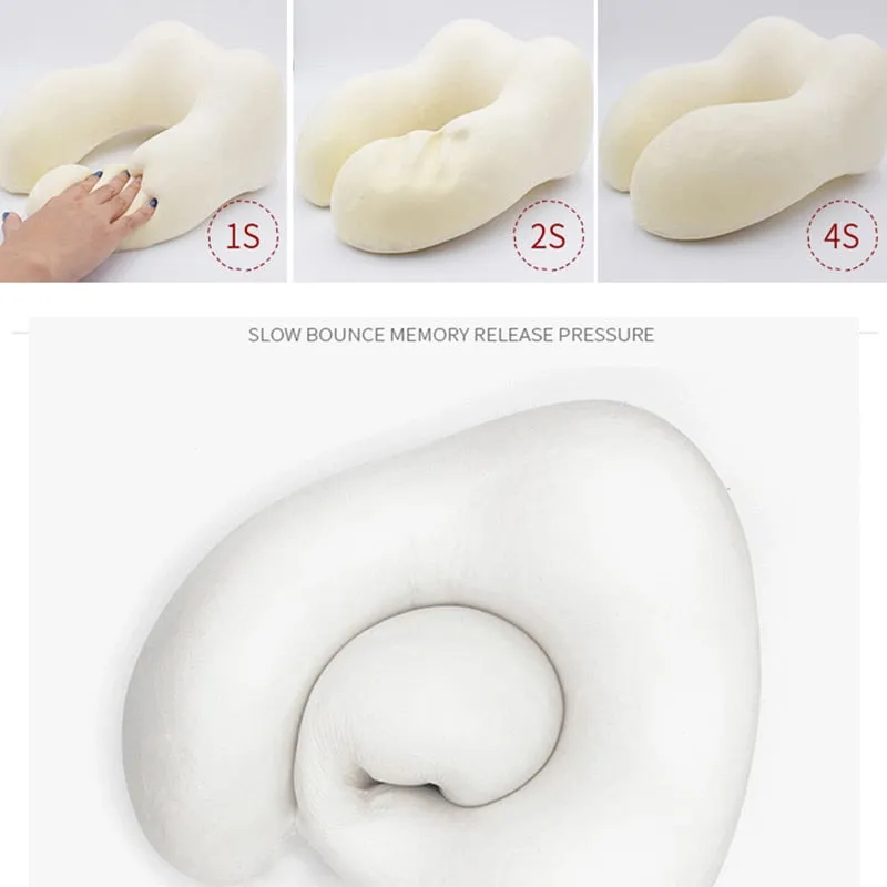 Luxury U-Shaped Memory Foam Travel Neck Pillow Cushion
