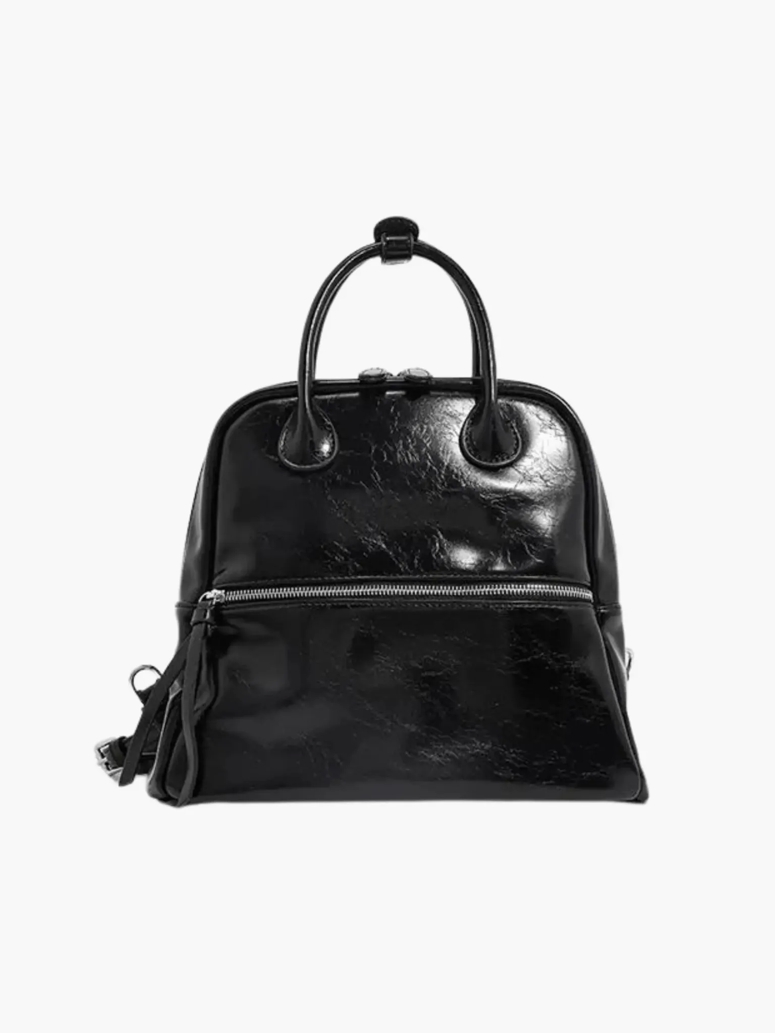 Maple | Chic Leather Backpack with Modern Zipper Detail