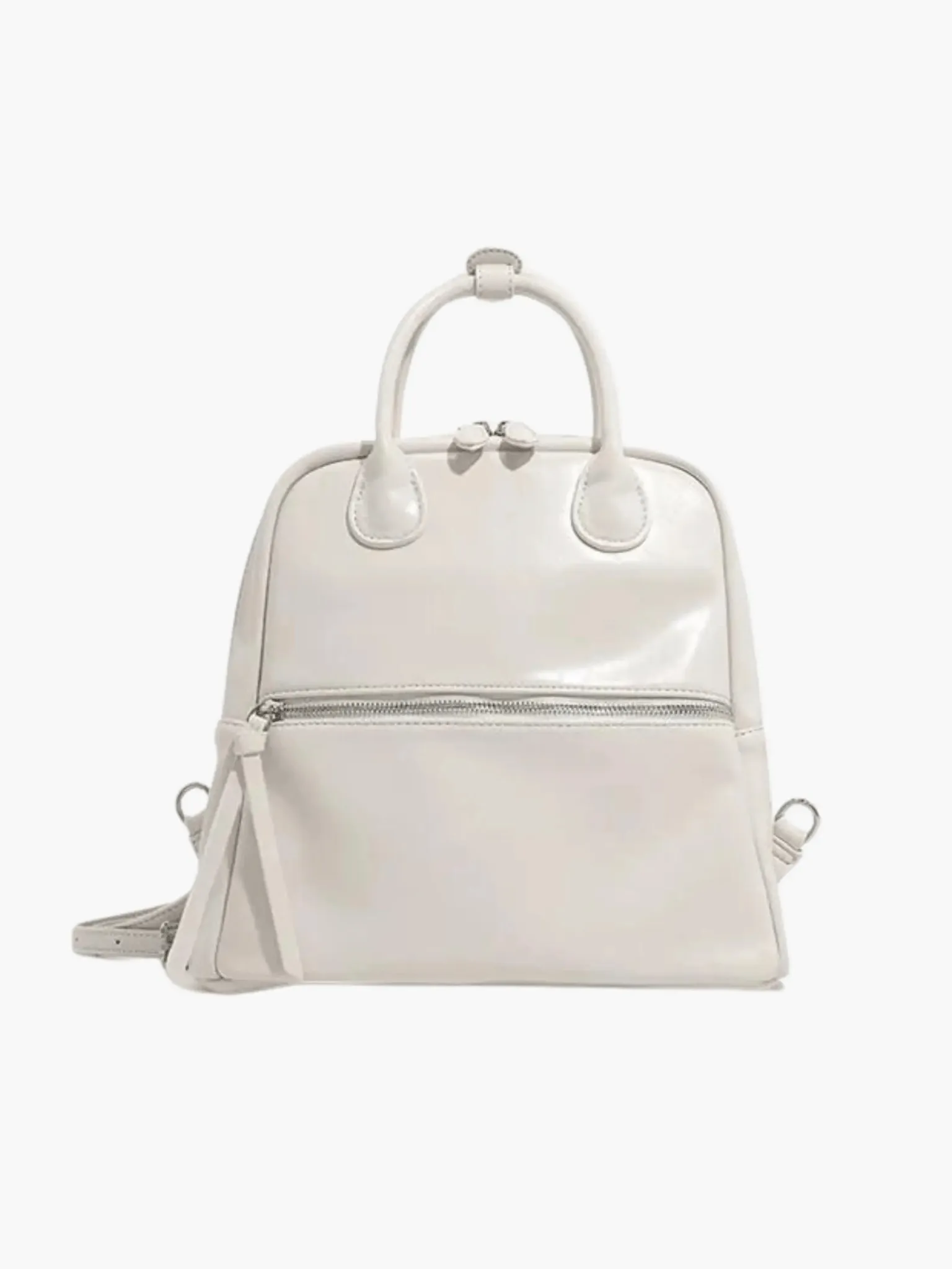 Maple | Chic Leather Backpack with Modern Zipper Detail