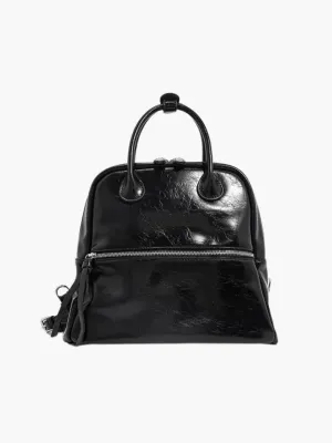 Maple | Chic Leather Backpack with Modern Zipper Detail