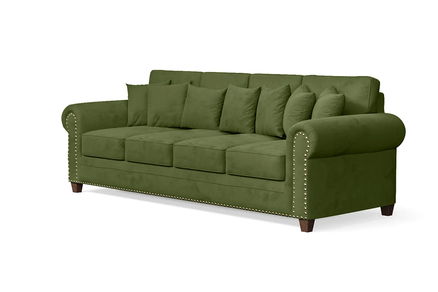 Marano 4 Seater Sofa Lime Velvet