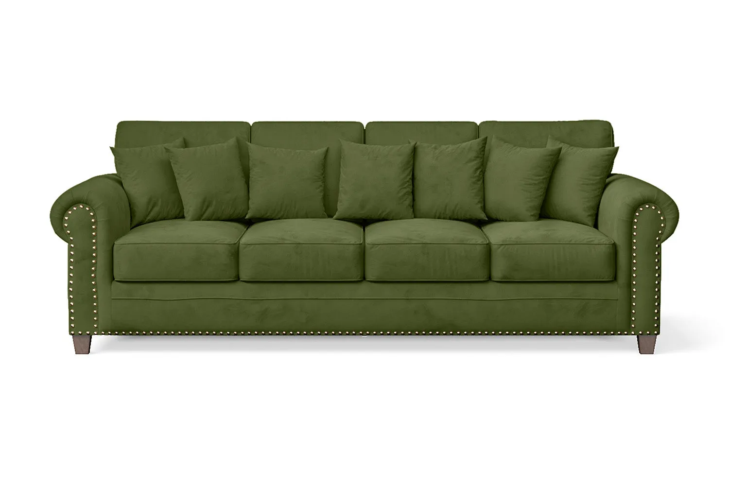Marano 4 Seater Sofa Lime Velvet
