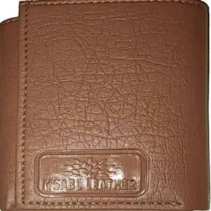 Men Tan Artificial Leather Wallet (5 Card Slots)