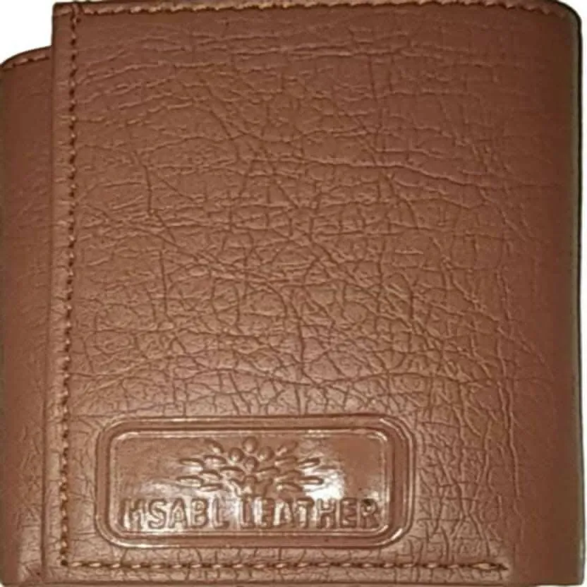 Men Tan Artificial Leather Wallet (5 Card Slots)
