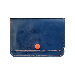Metallic Blue Passport Wallet