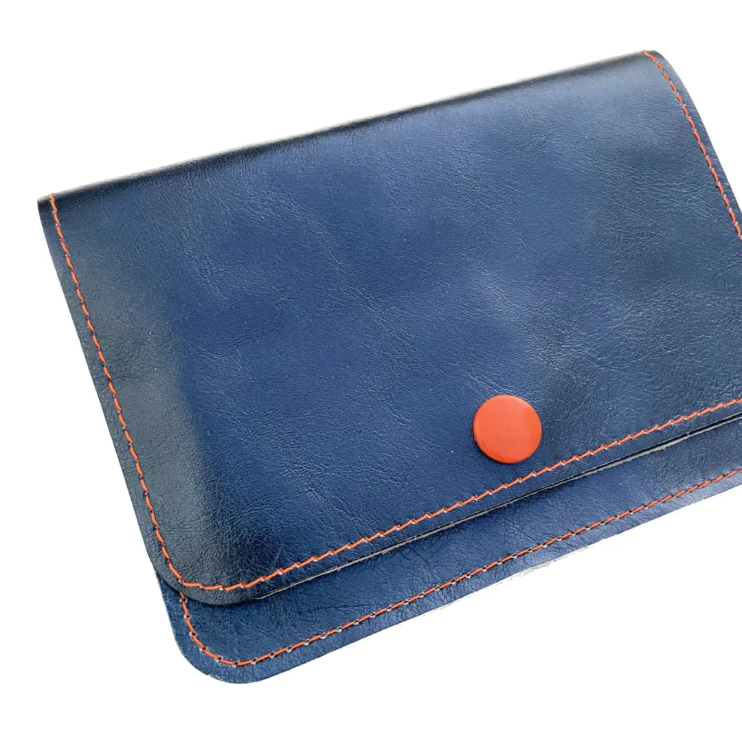 Metallic Blue Passport Wallet