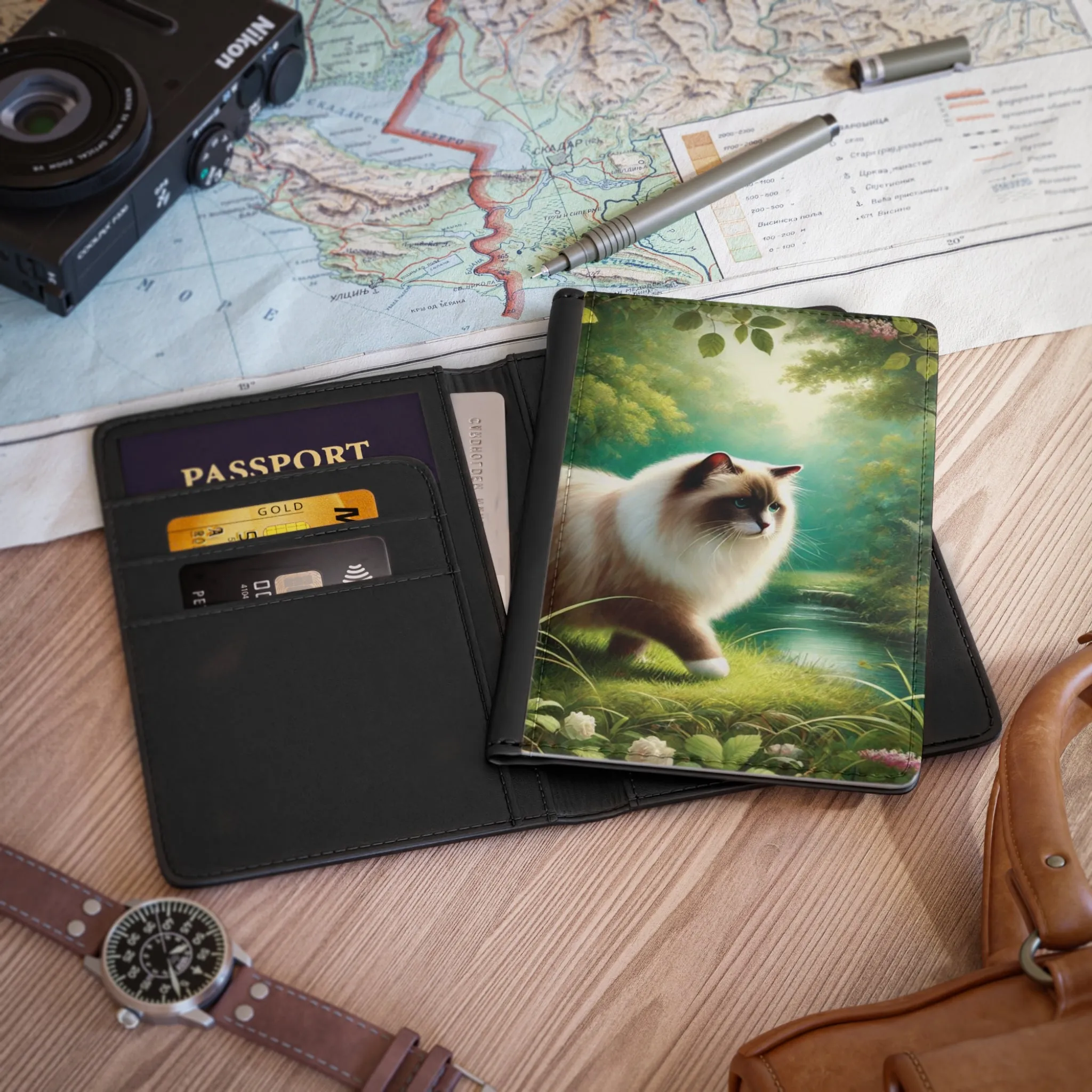 Nature Walk - Cat Lover Ragdoll - Passport Cover