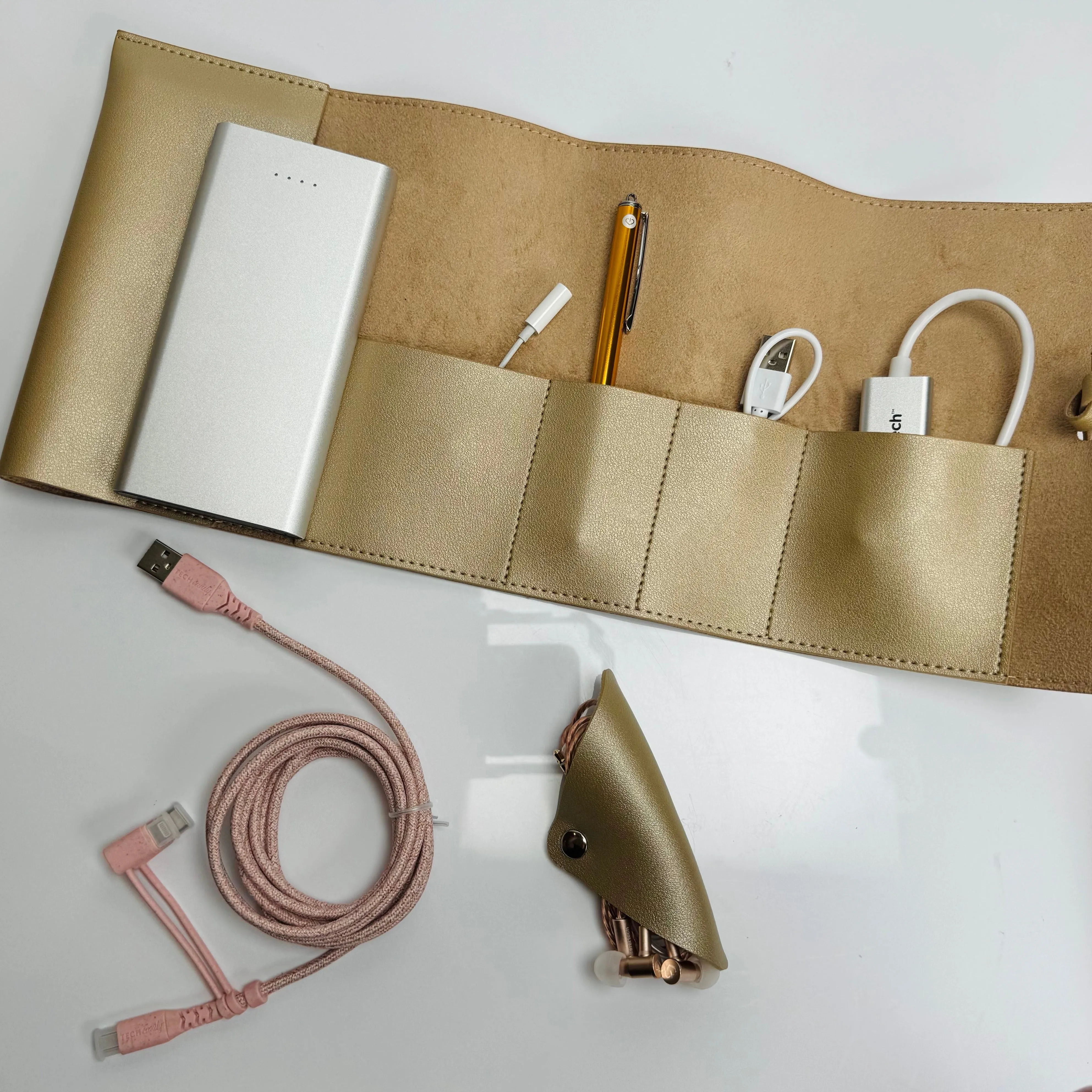 No EMF Charging Brick In  Leather Wrap •Perfectly Beautiful and Practically Perfect