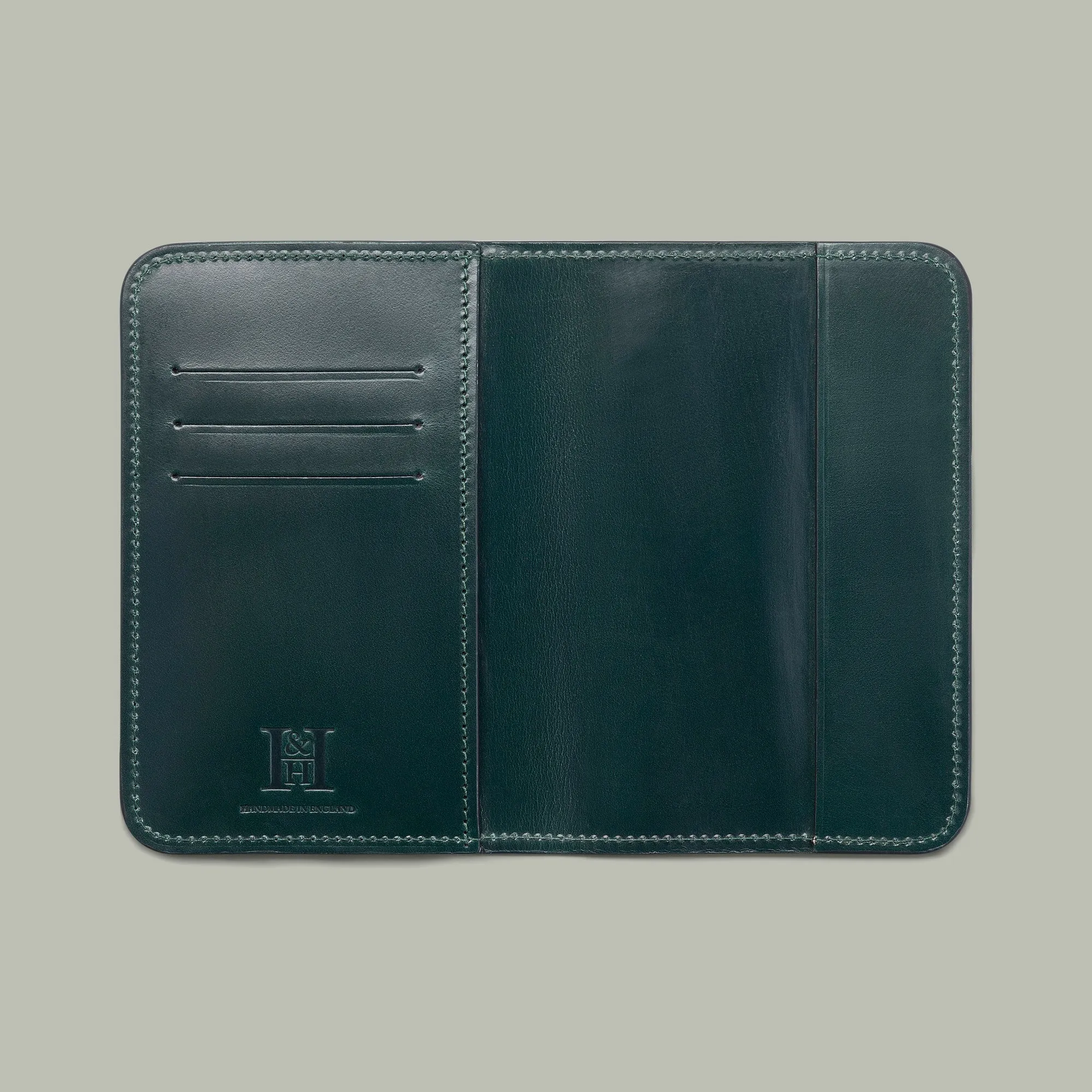 Noble Leather Passport Cover - H&H Green