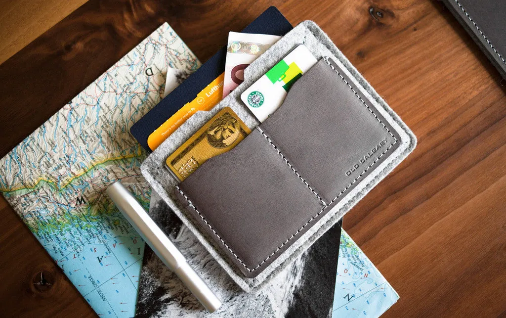 Old Calgary Passport Wallet - Concrete