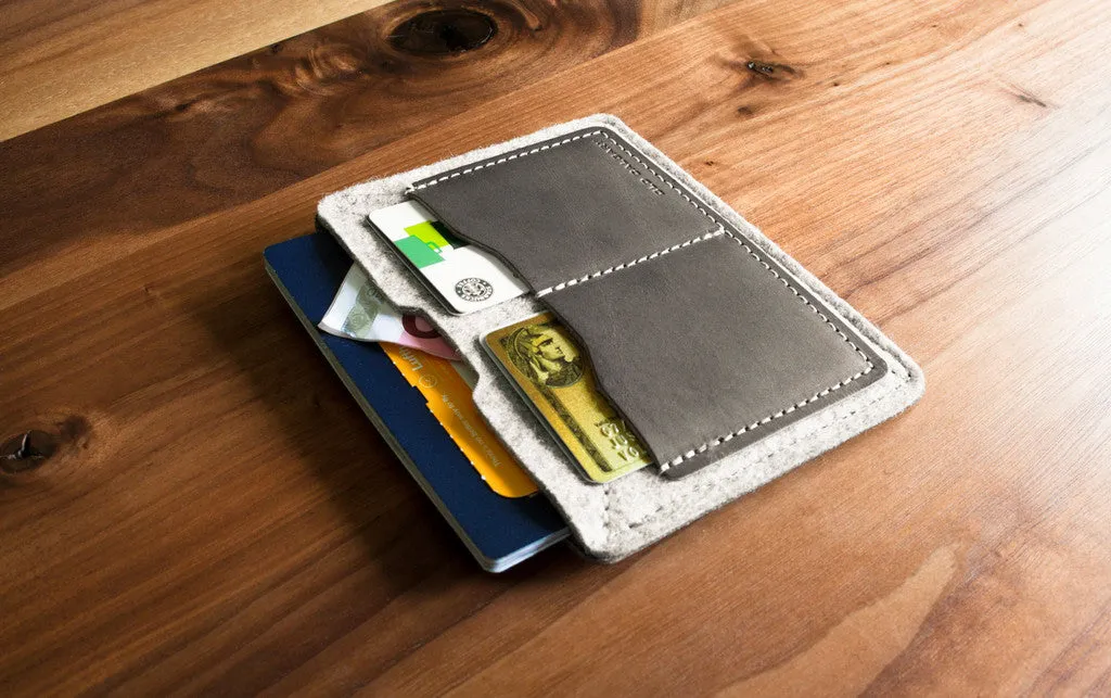 Old Calgary Passport Wallet - Concrete