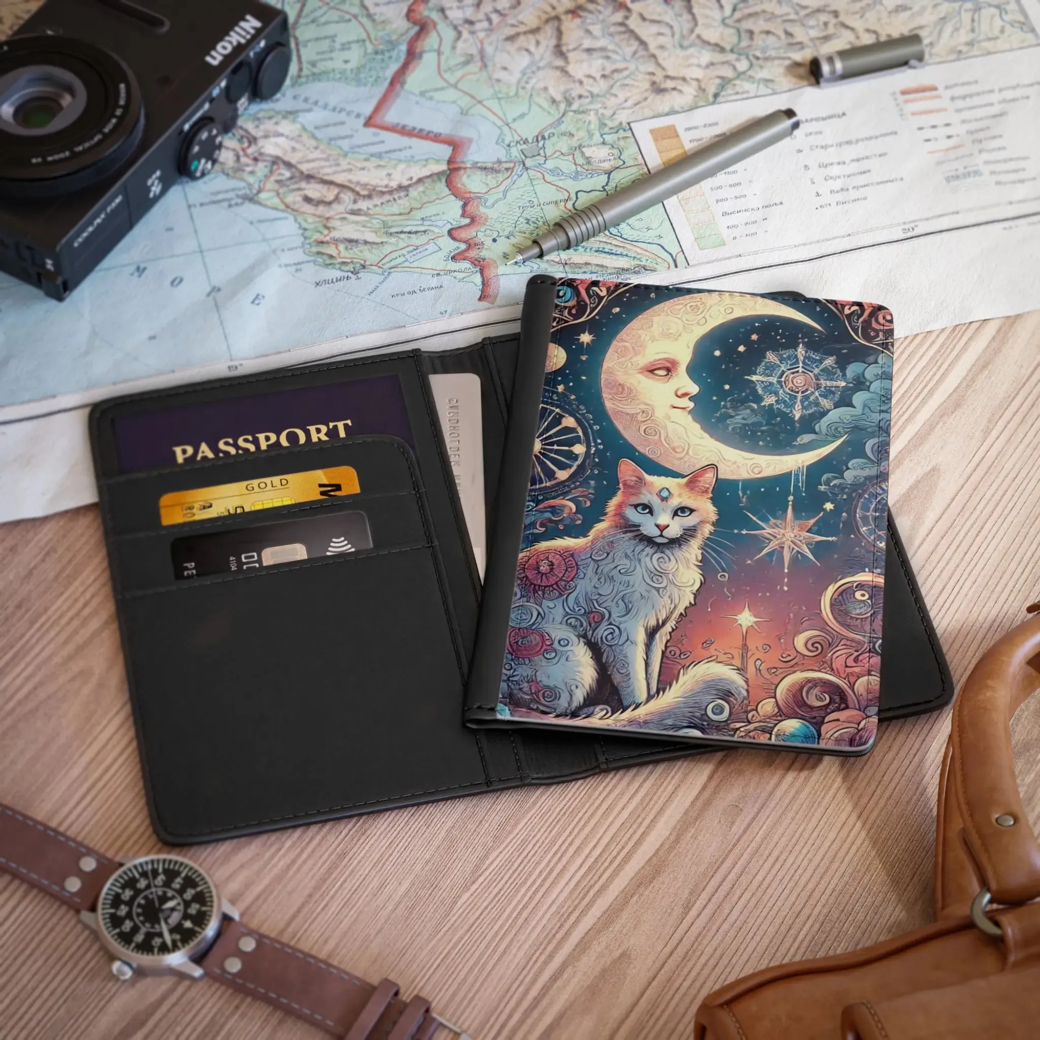 Orange Cat Tarot Magic - Passport Cover
