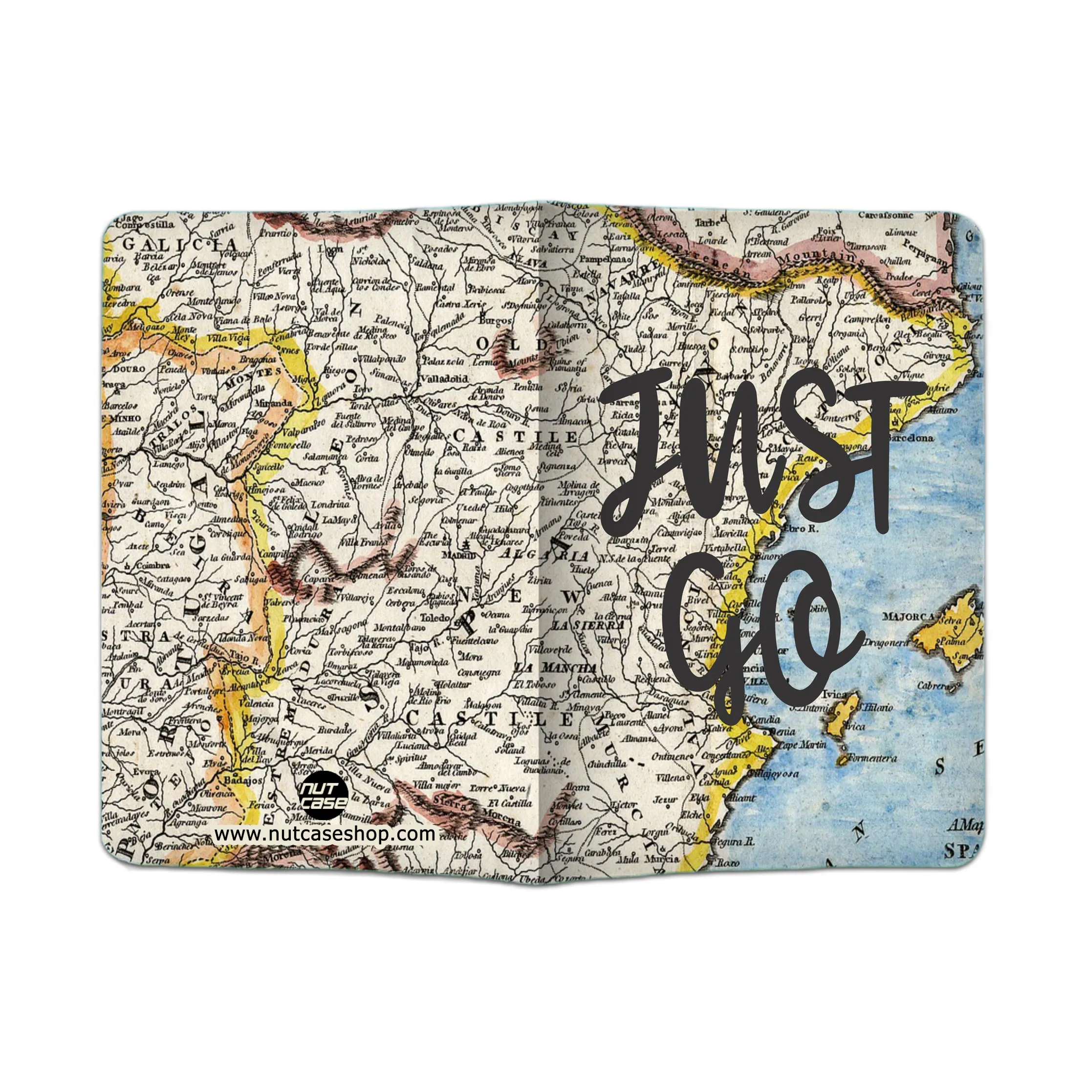 Passport Carrier Cover Holder Travel Case with Luggage Tag - Just Go
