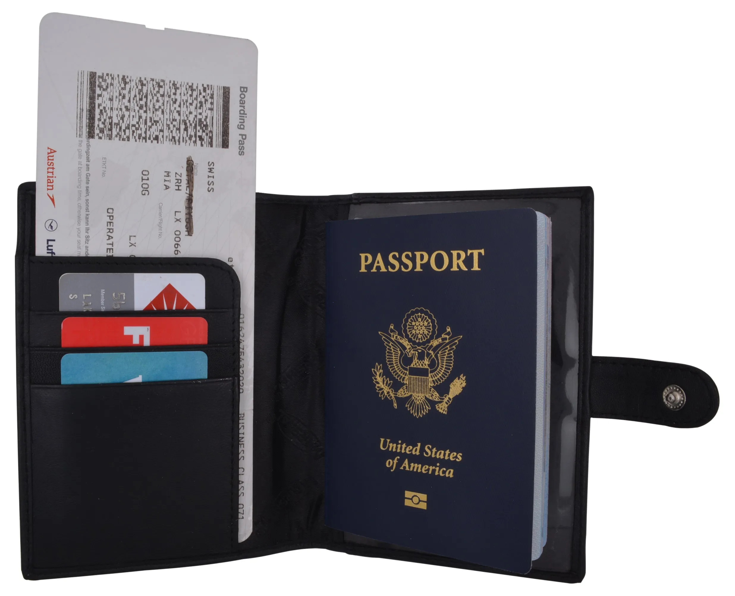 Passport Holder Cover Leather Wallet Card Case Travel Document Organizer