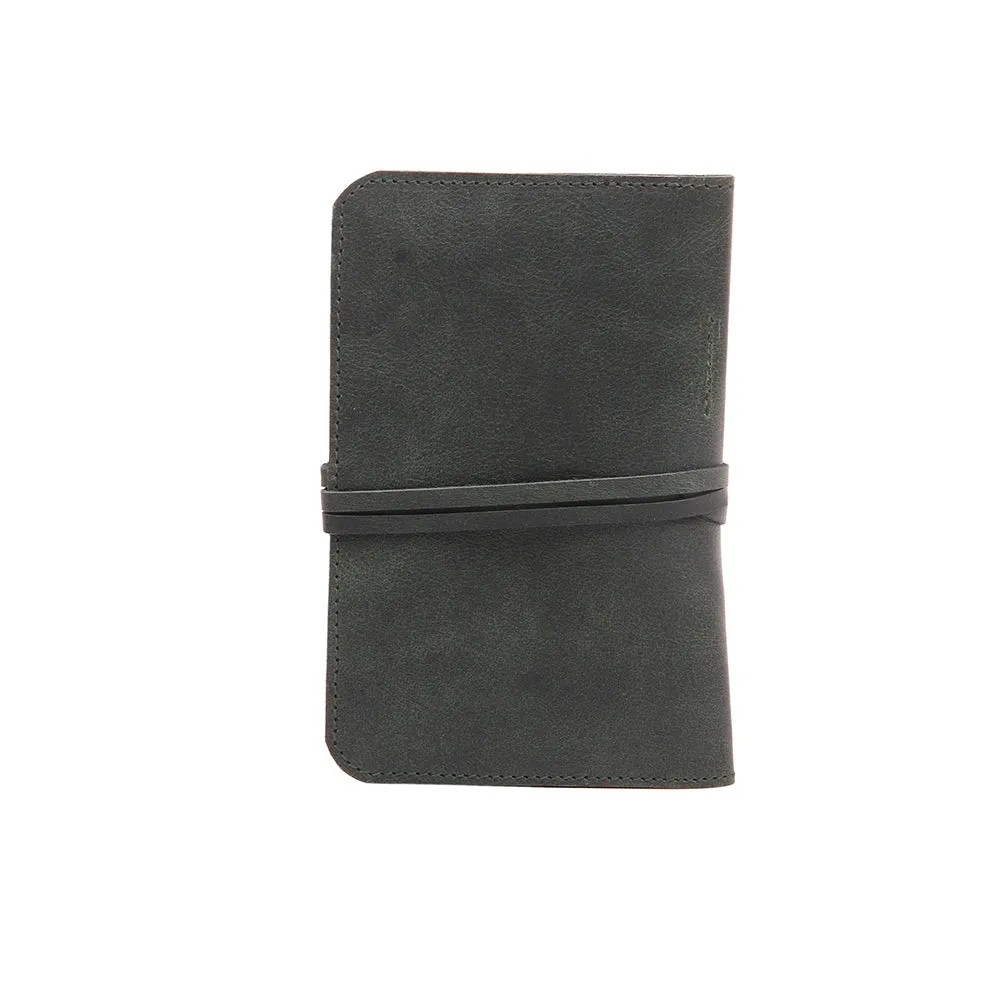 Passport Holder - Dark Green Leather