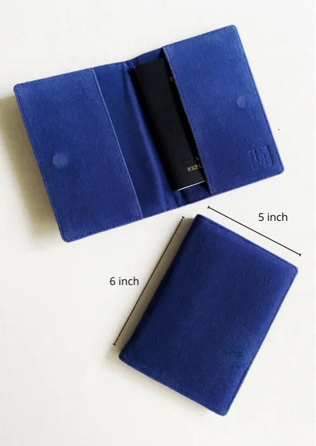 Personalised Couple Blue & Red Passport Cover