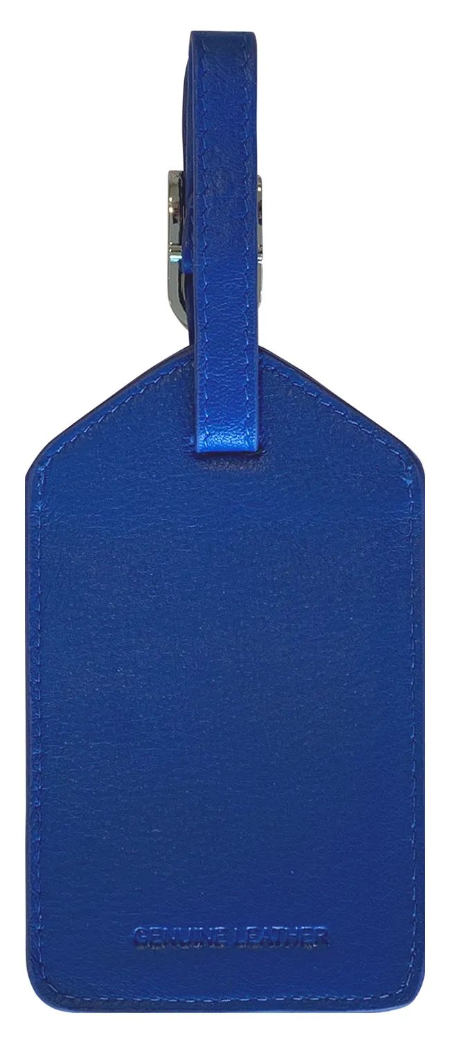 Personalized Monogrammed Leather Luggage Tag