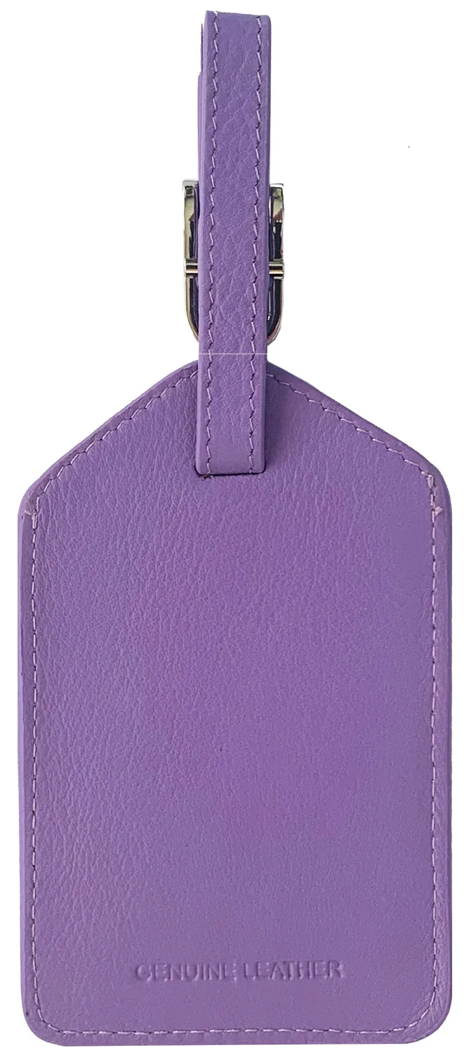 Personalized Monogrammed Leather Luggage Tag