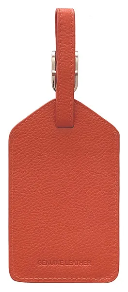 Personalized Monogrammed Leather Luggage Tag