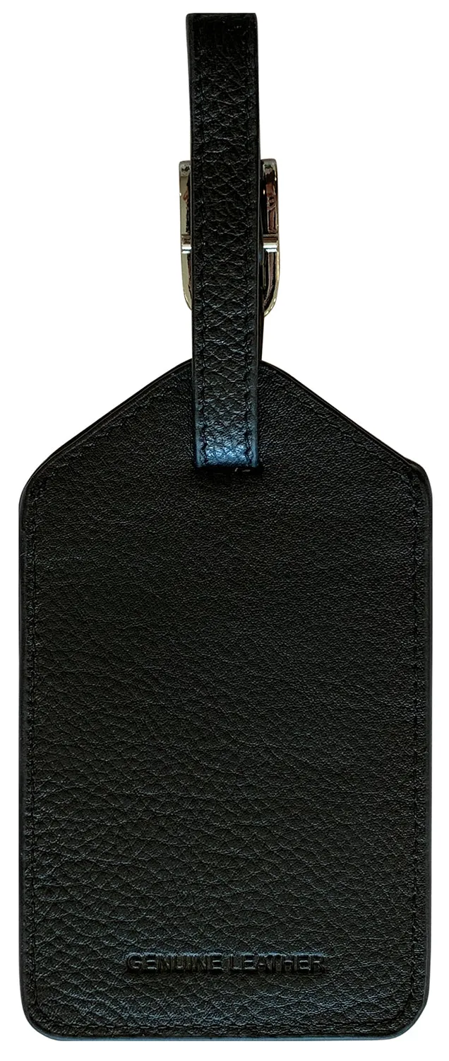 Personalized Monogrammed Leather Luggage Tag