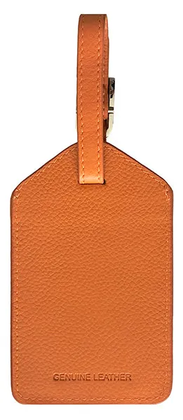 Personalized Monogrammed Leather Luggage Tag