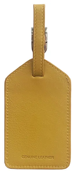 Personalized Monogrammed Leather Luggage Tag