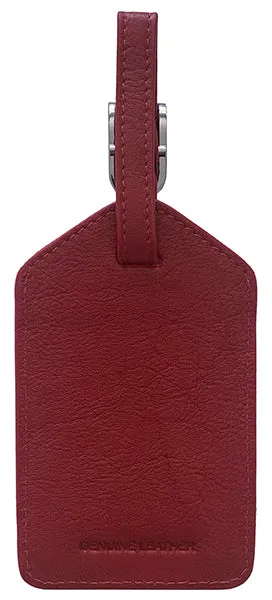 Personalized Monogrammed Leather Luggage Tag