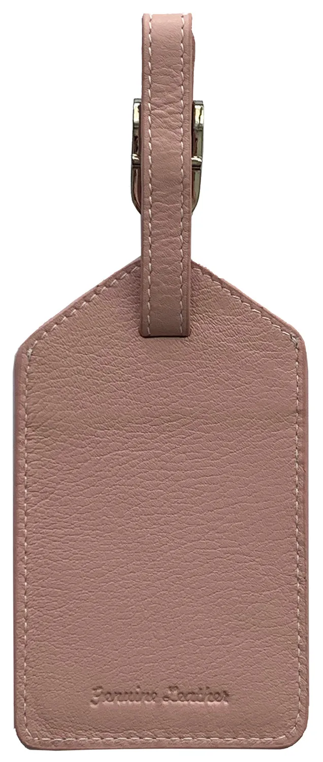 Personalized Monogrammed Leather Luggage Tag