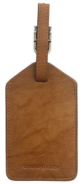 Personalized Monogrammed Leather Luggage Tag