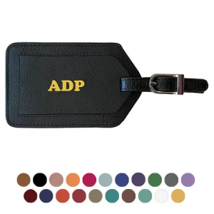 Personalized Monogrammed Leather Luggage Tag