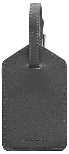 Personalized Monogrammed Leather Luggage Tag