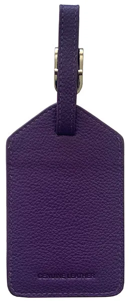 Personalized Monogrammed Leather Luggage Tag