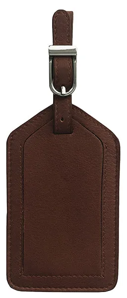 Personalized Monogrammed Leather Luggage Tag
