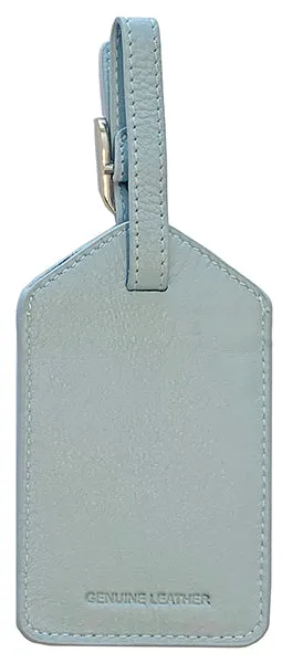 Personalized Monogrammed Leather Luggage Tag