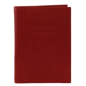 Pierre Cardin Slim Leather Passport Wallet Holder RFID Case Cover - Red