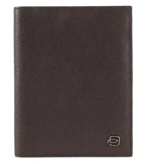 Piquadro Black Square Unisex Dark Brown Passport Holder