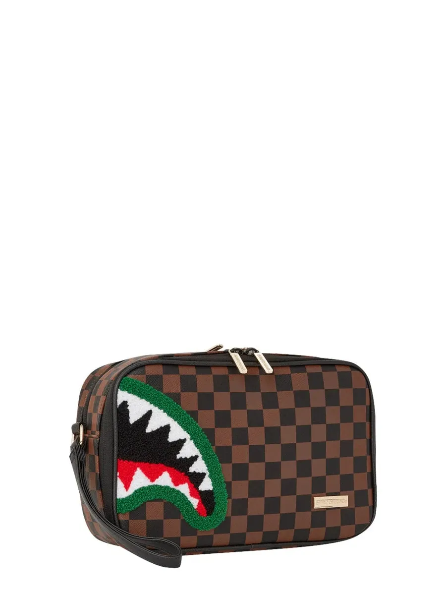 Pochette e Beauty Sprayground Chenille Sip Toiletry Brick Marrone