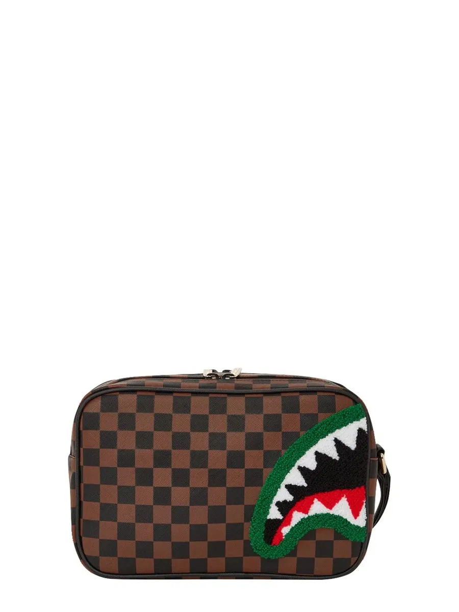 Pochette e Beauty Sprayground Chenille Sip Toiletry Brick Marrone
