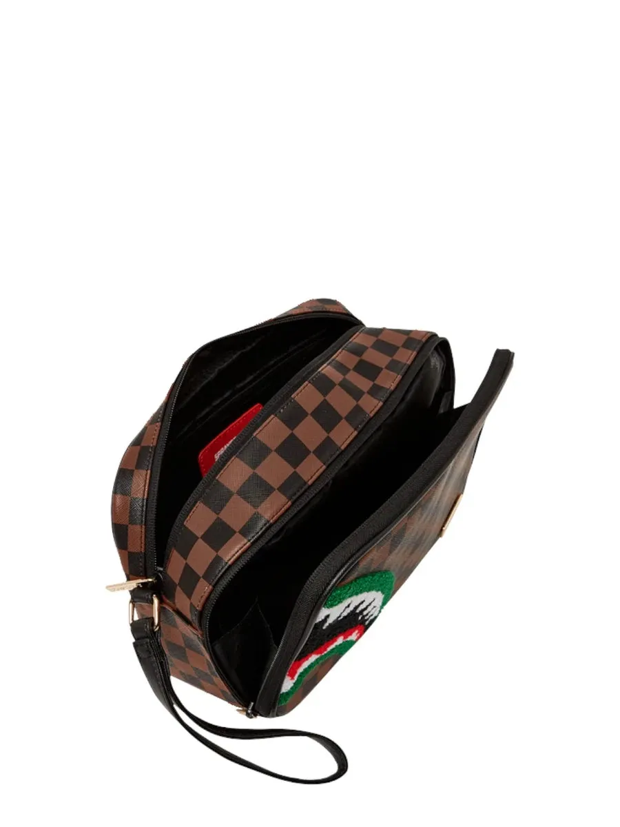 Pochette e Beauty Sprayground Chenille Sip Toiletry Brick Marrone