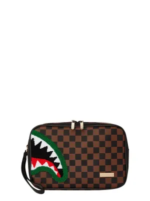 Pochette e Beauty Sprayground Chenille Sip Toiletry Brick Marrone