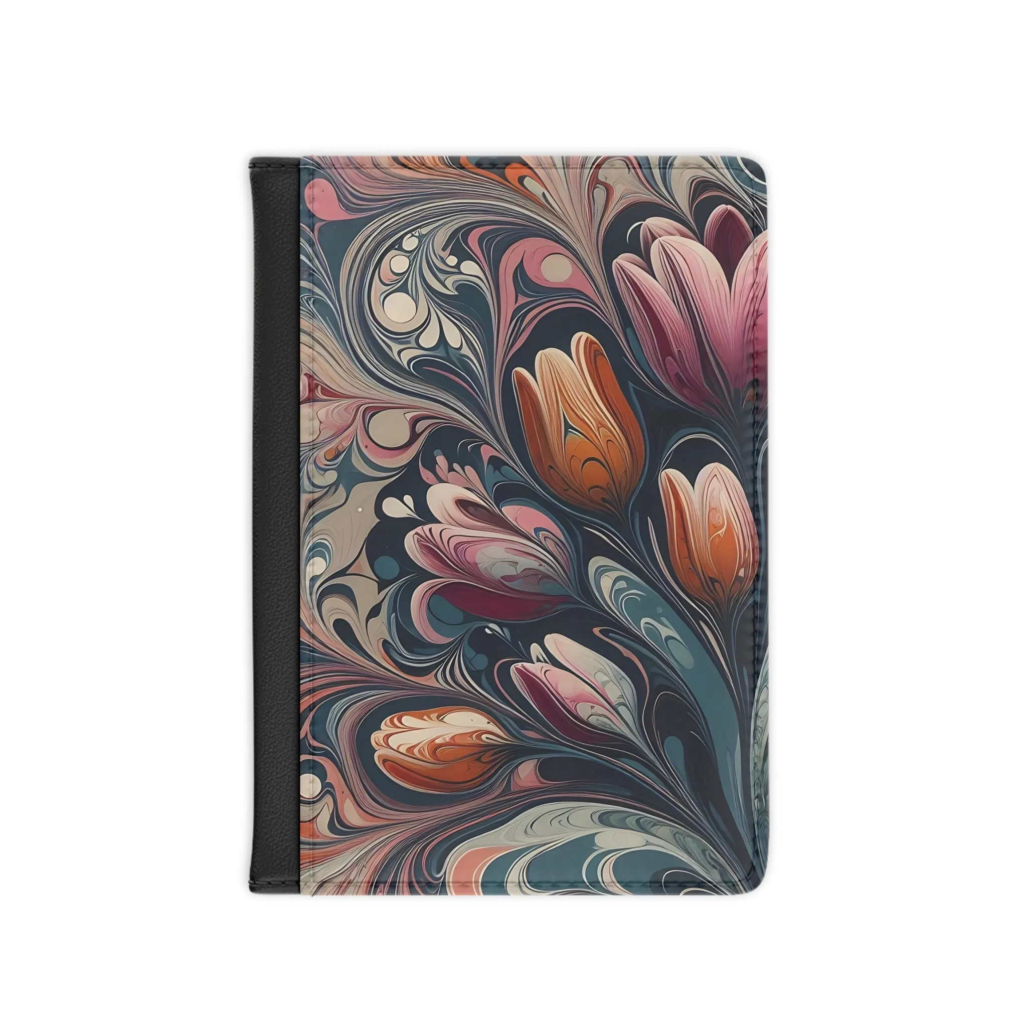 Purple traditional mabling art Passport Cover