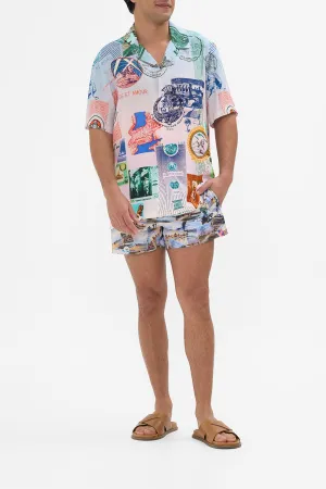 SHORT SLEEVE CAMP COLLARED SHIRT HAUTE PASSPORT