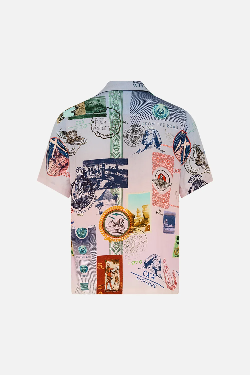 SHORT SLEEVE CAMP COLLARED SHIRT HAUTE PASSPORT