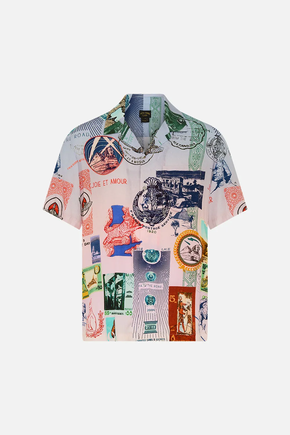 SHORT SLEEVE CAMP COLLARED SHIRT HAUTE PASSPORT