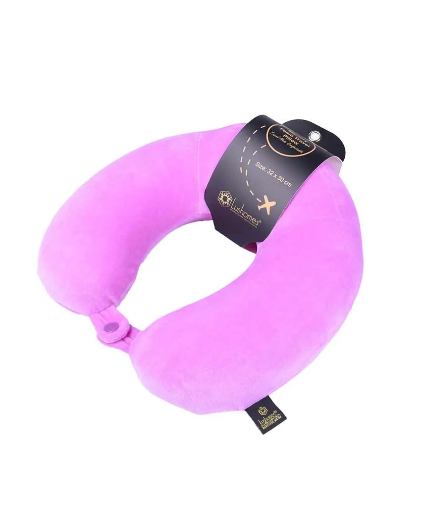Soft & Memory Foam Cervical Velvet Travel Neck Pillow | 12 X 12 Inches