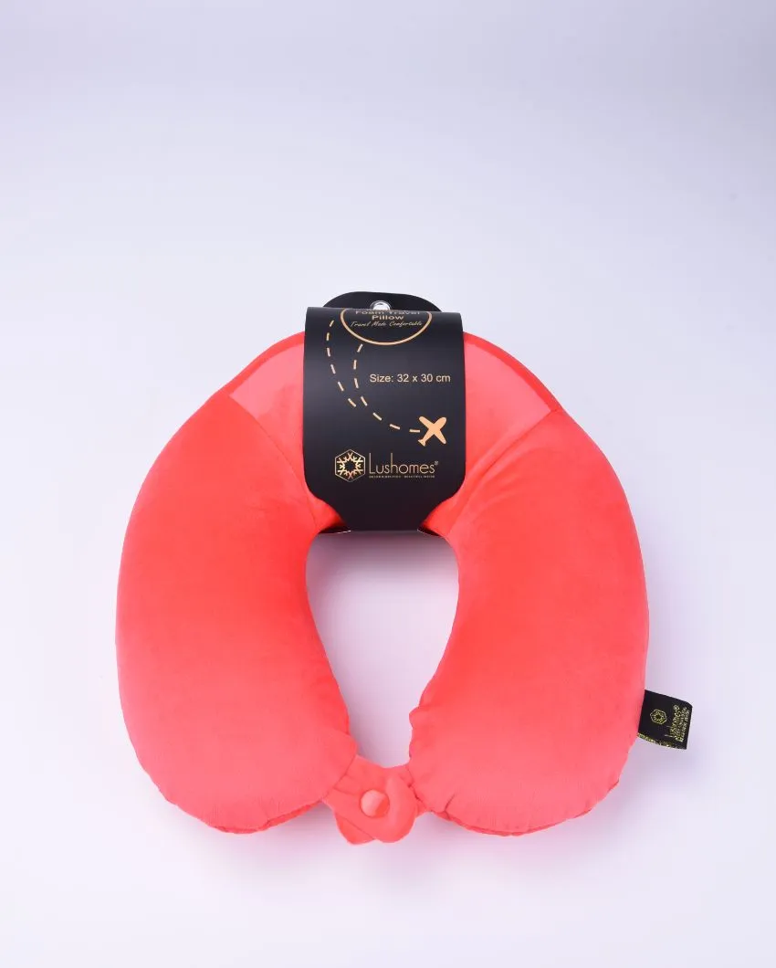 Soft & Memory Foam Cervical Velvet Travel Neck Pillow | 12 X 12 Inches