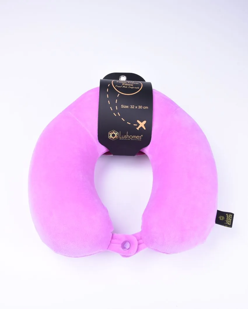Soft & Memory Foam Cervical Velvet Travel Neck Pillow | 12 X 12 Inches