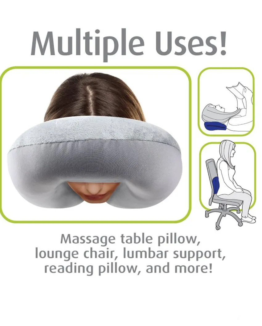 Soft & Memory Foam Cervical Velvet Travel Neck Pillow | 12 X 12 Inches