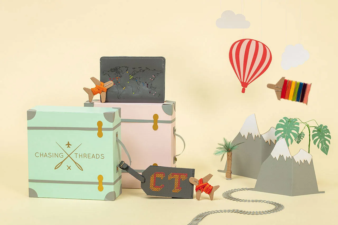 Stitch Passport & Luggage Tag Set - Grey