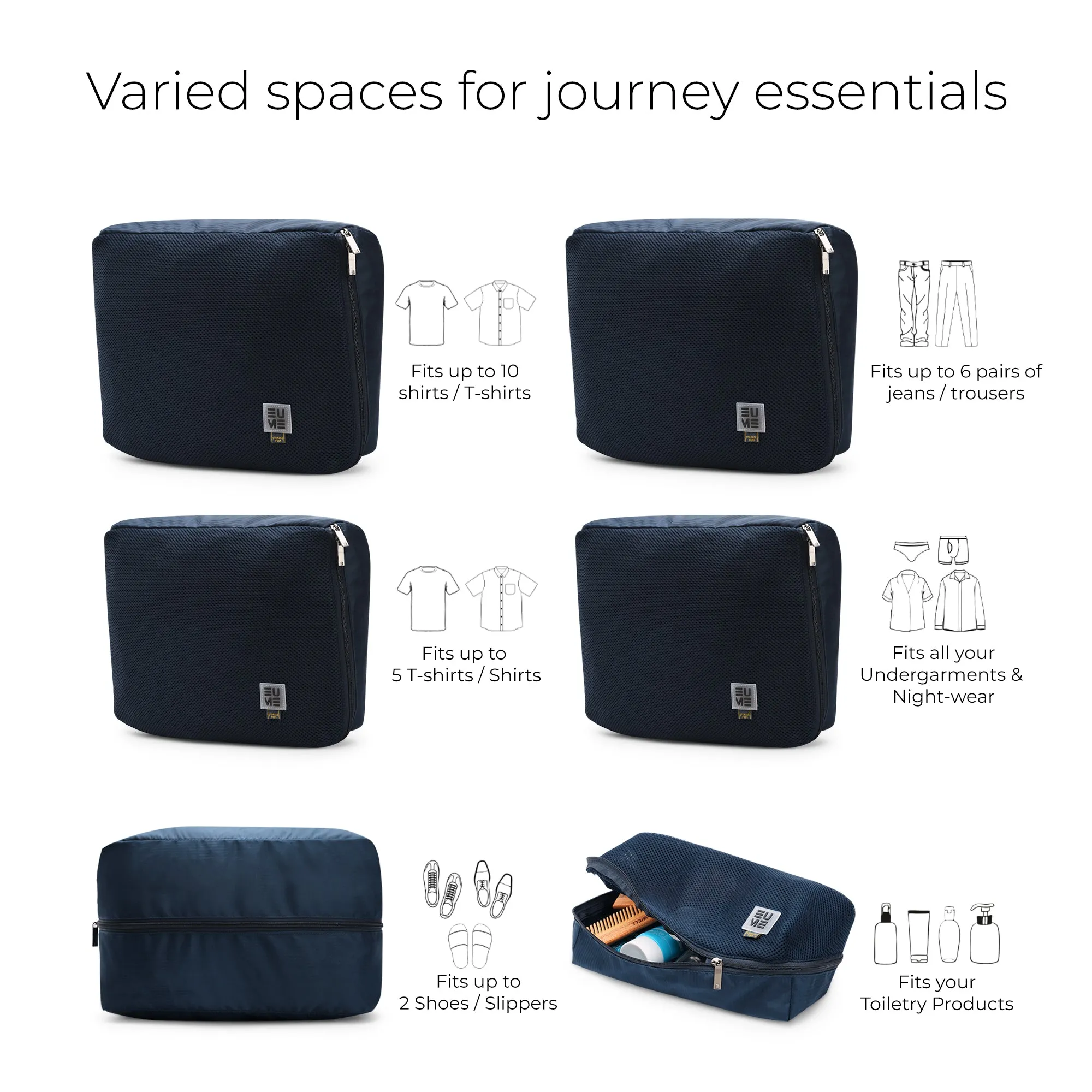 Storage Pods - Packing Cubes - Set of 6